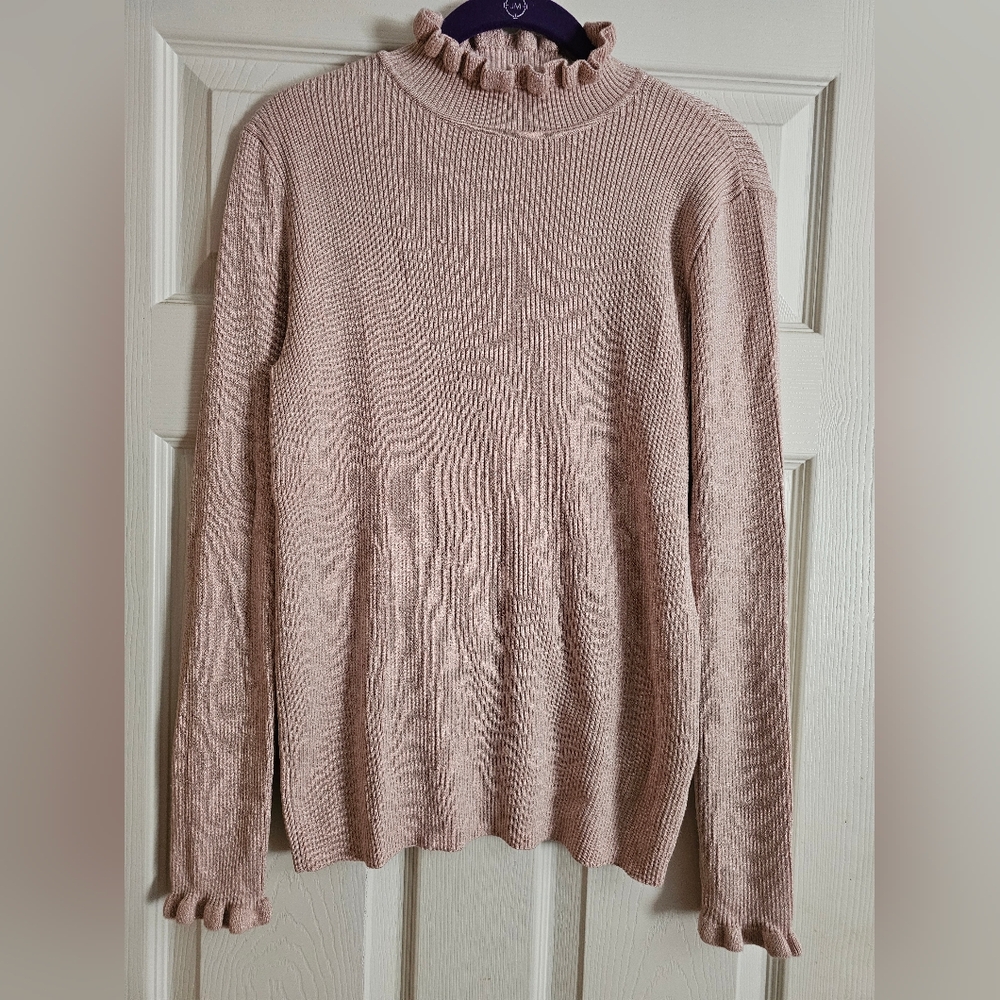 Express Women's Pink Cowl Neck Sweater